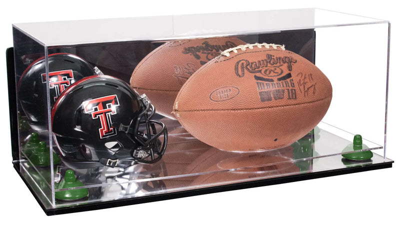 full size football and helmet display case for sale on Better Display Cases