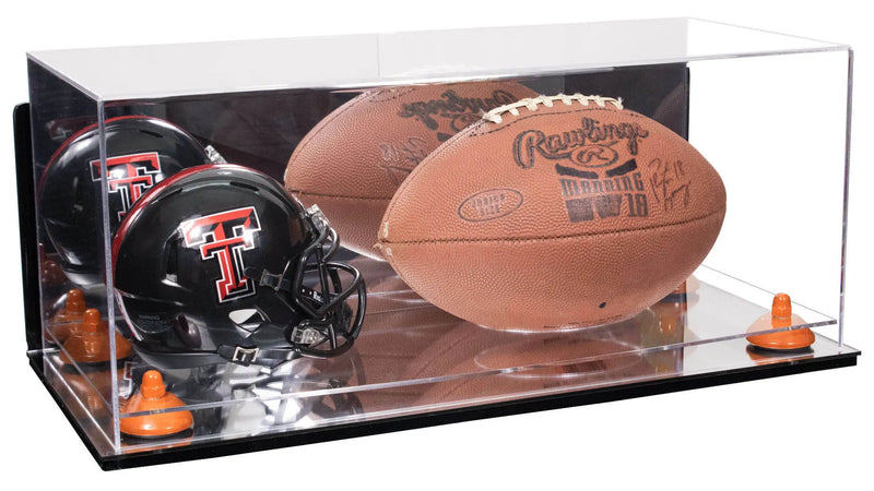 full size football and helmet display case for sale on Better Display Cases