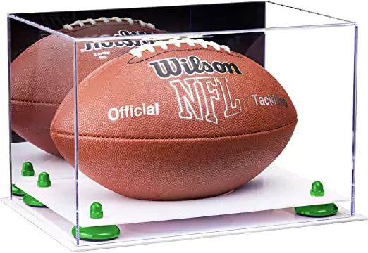 Full-Size Football Display Case Horizontal - Mirror No Wall Mounts (A004/B41)