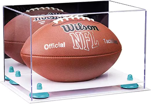 Full-Size Football Display Case Horizontal - Mirror No Wall Mounts (A004/B41)