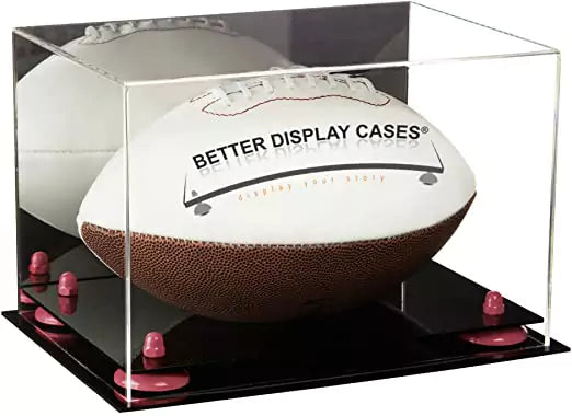 Full-Size Football Display Case Horizontal - Mirror No Wall Mounts (B41/A004)