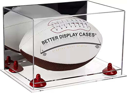 Full-Size Football Display Case Horizontal - Mirror No Wall Mounts (A004/B41)