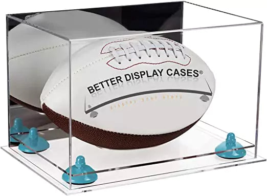 Full-Size Football Display Case Horizontal - Mirror No Wall Mounts (A004/B41)