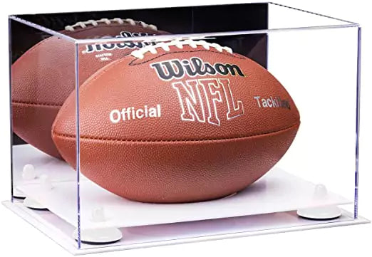 Full-Size Football Display Case Horizontal - Mirror No Wall Mounts (A004/B41)