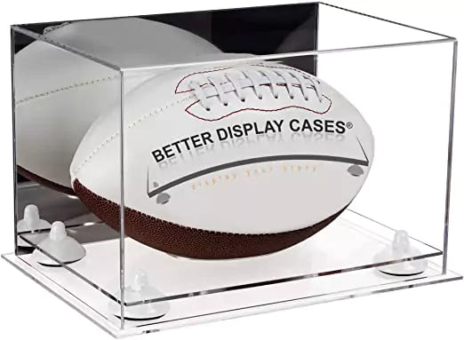 Full-Size Football Display Case Horizontal - Mirror No Wall Mounts (A004/B41)