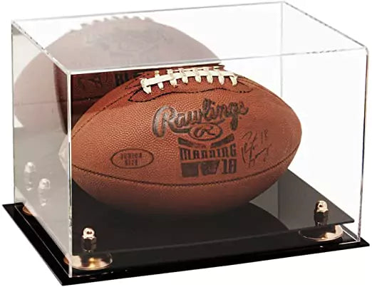 Full-Size Football Display Case Horizontal - Mirror No Wall Mounts (A004/B41)