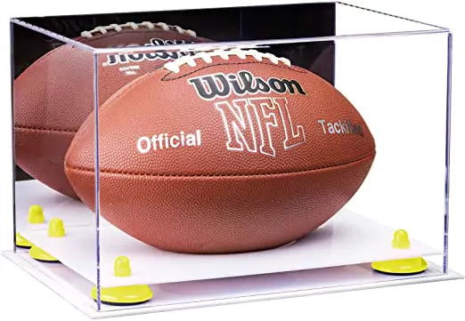 Full-Size Football Display Case Horizontal - Mirror No Wall Mounts (A004/B41)