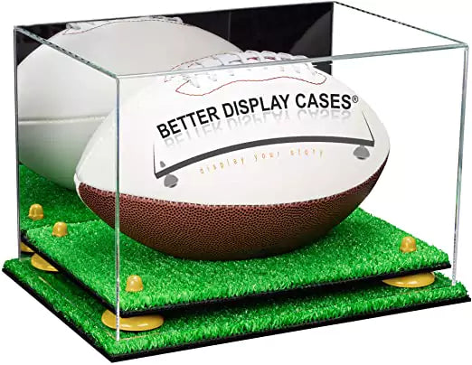 Full-Size Football Display Case Horizontal - Mirror No Wall Mounts (A004/B41)