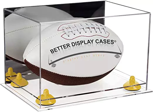 Full-Size Football Display Case Horizontal - Mirror No Wall Mounts (A004/B41)