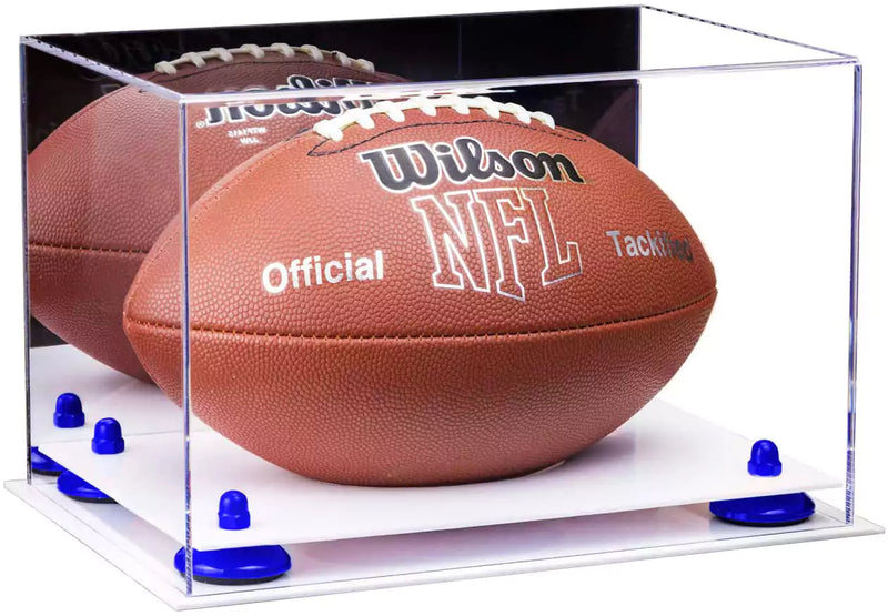 Full-Size Football Display Case Horizontal - Mirror No Wall Mounts (A004/B41)