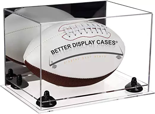 Full-Size Football Display Case Horizontal - Mirror No Wall Mounts (A004/B41)