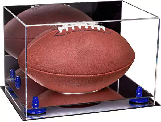 Full-Size Football Display Case Horizontal - Mirror No Wall Mounts (B41/A004)