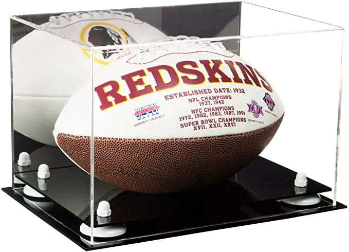 Full-Size Football Display Case Horizontal - Mirror No Wall Mounts (A004/B41)