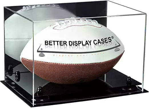 Full-Size Football Display Case Horizontal - Mirror No Wall Mounts (A004/B41)