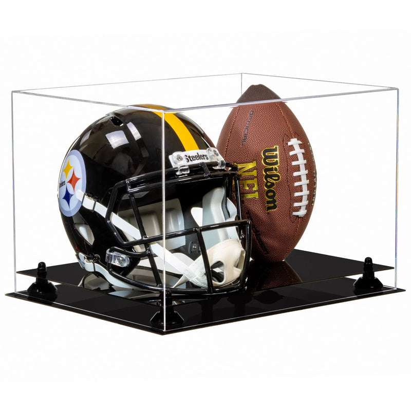 full size football helmet display case for sale at better display cases