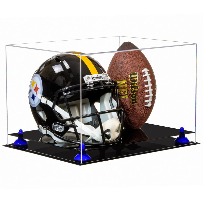 full size football helmet display case for sale at better display cases