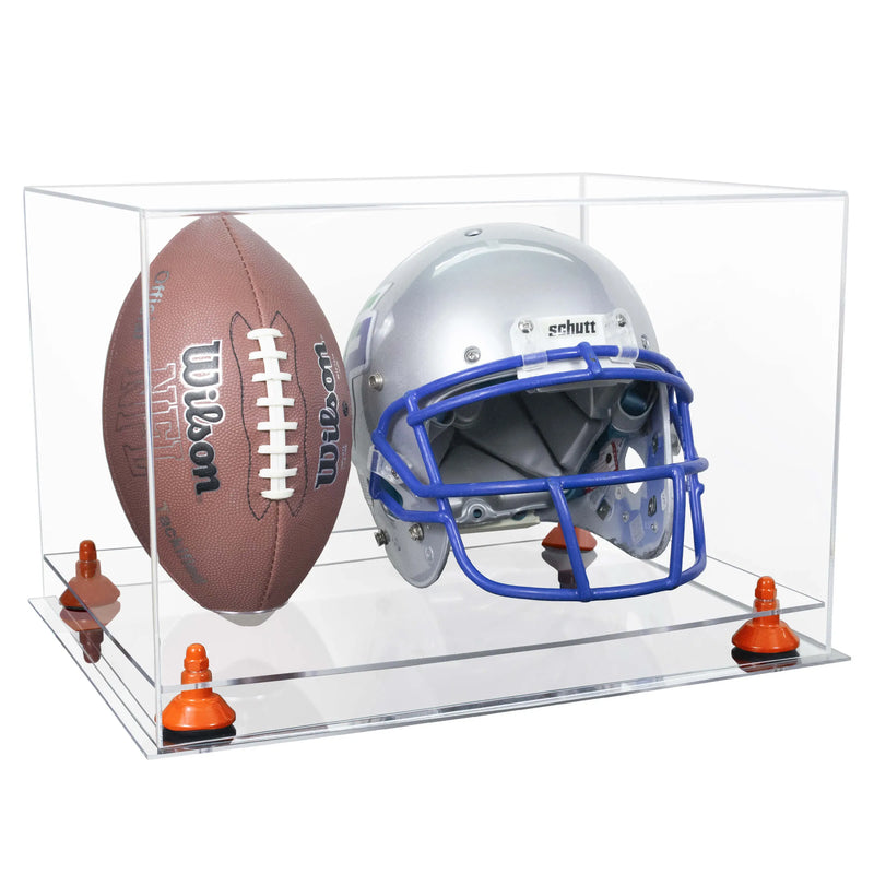 full size football helmet display case for sale at better display cases