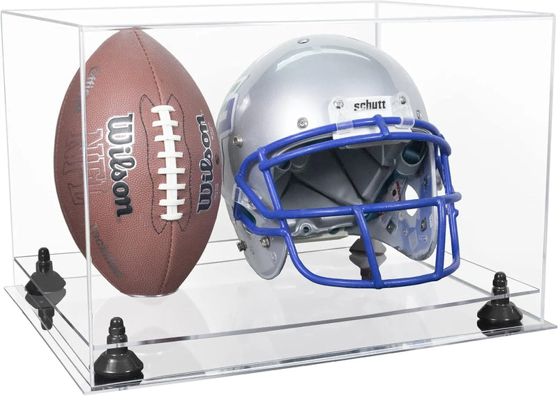 full size football helmet display case for sale at better display cases