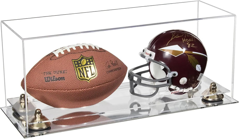 mini helmet and football display case for sale at better display cases