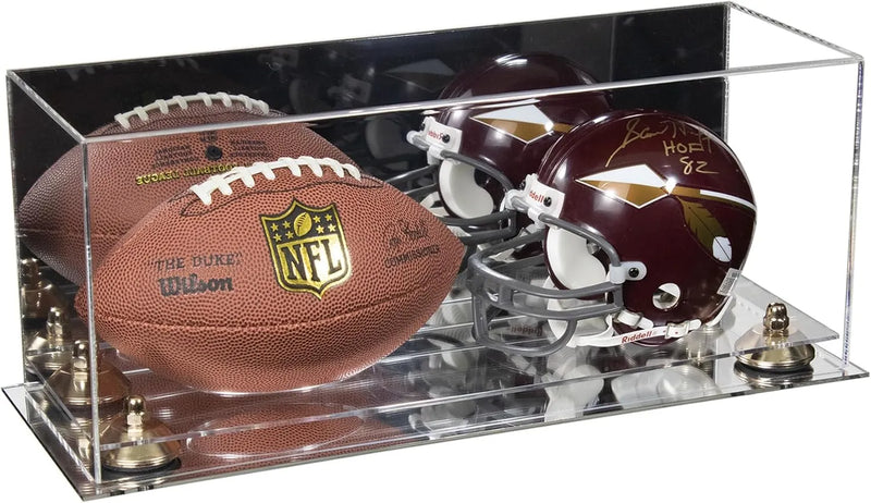 mini helmet and football display case for sale at better display cases