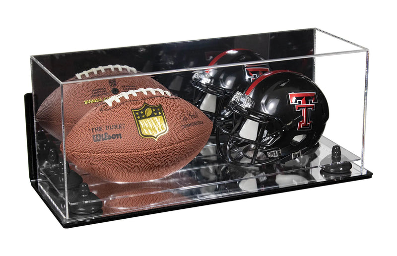 mini helmet and football display case for sale at better display cases