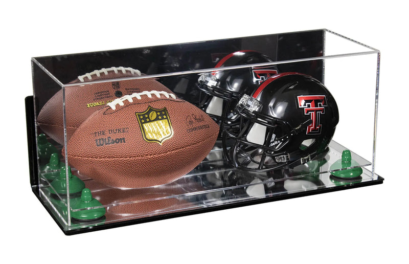 mini helmet and football display case for sale at better display cases