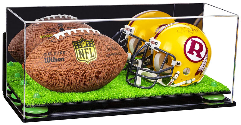 mini helmet and football display case for sale at better display cases