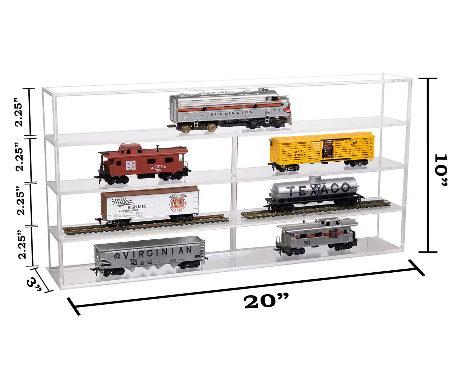 Model Train Display Case with Shelves Better Display Cases