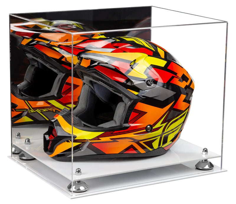 motorcycle Nascar or Motocross Racing Helmet Display Case for sale at better display cases