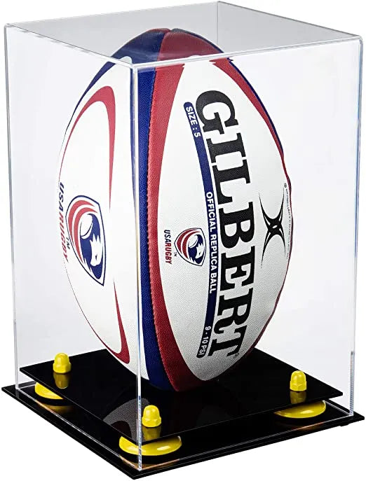 rugby ball display case for sale on Better Display Cases