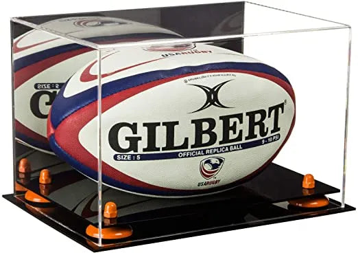 rugby ball display case for sale on Better Display Cases