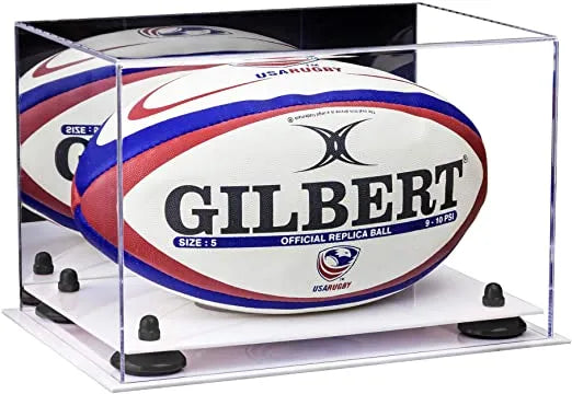 rugby ball display case for sale on Better Display Cases