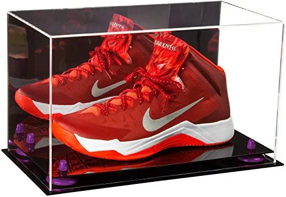 single shoe display case for football, soccer, basketball for sale on Better Display Cases