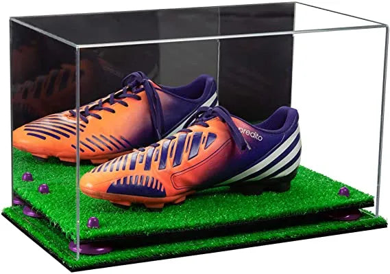 single shoe display case for football, soccer, basketball for sale on Better Display Cases