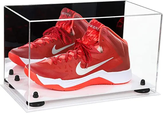 single shoe display case for football, soccer, basketball for sale on Better Display Cases