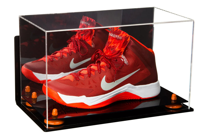 single shoe display case for football, soccer, basketball for sale on Better Display Cases