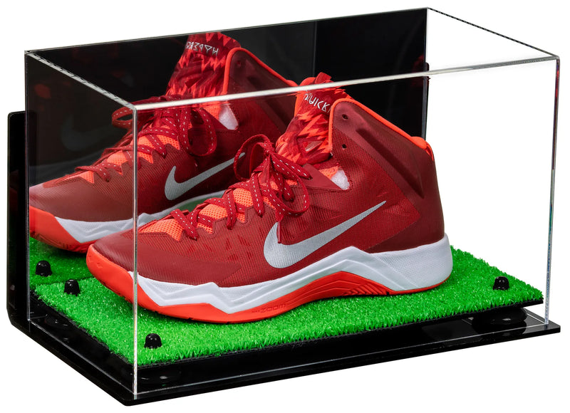 single shoe display case for football, soccer, basketball for sale on Better Display Cases