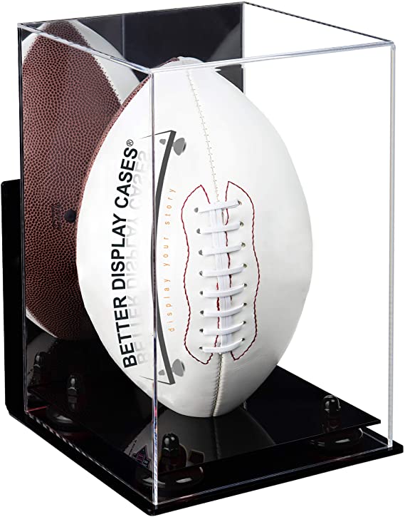 Full-Size Football Display Case Vertical - Mirror Wall Mounts (B42/A060)