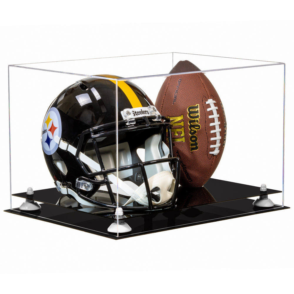 Large Pocket Pro Mini Helmet Display Case Cabinet Football NFL