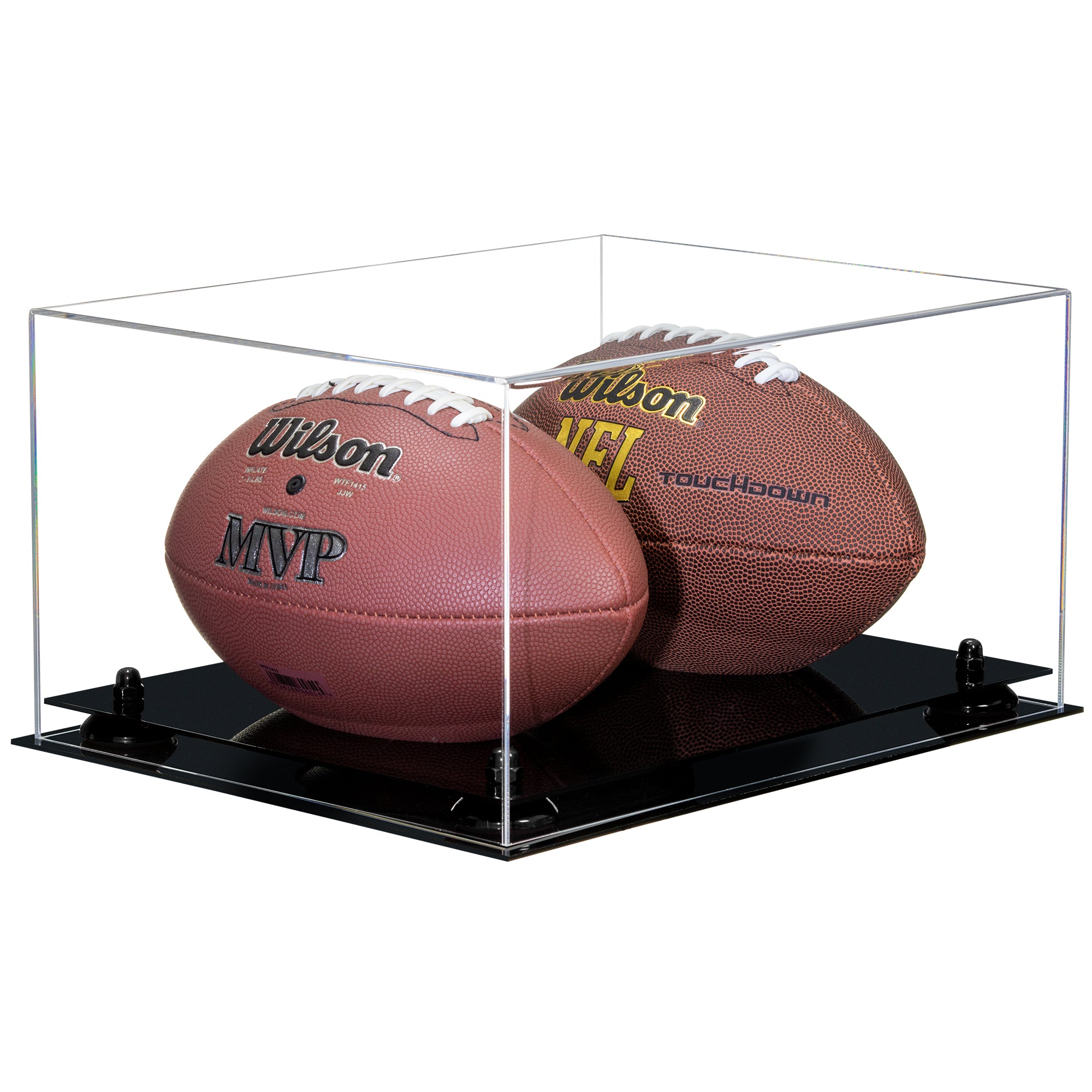 OnDisplay Deluxe Acrylic UV-Protected Basketball/Soccer Ball Display Case -  Black Base