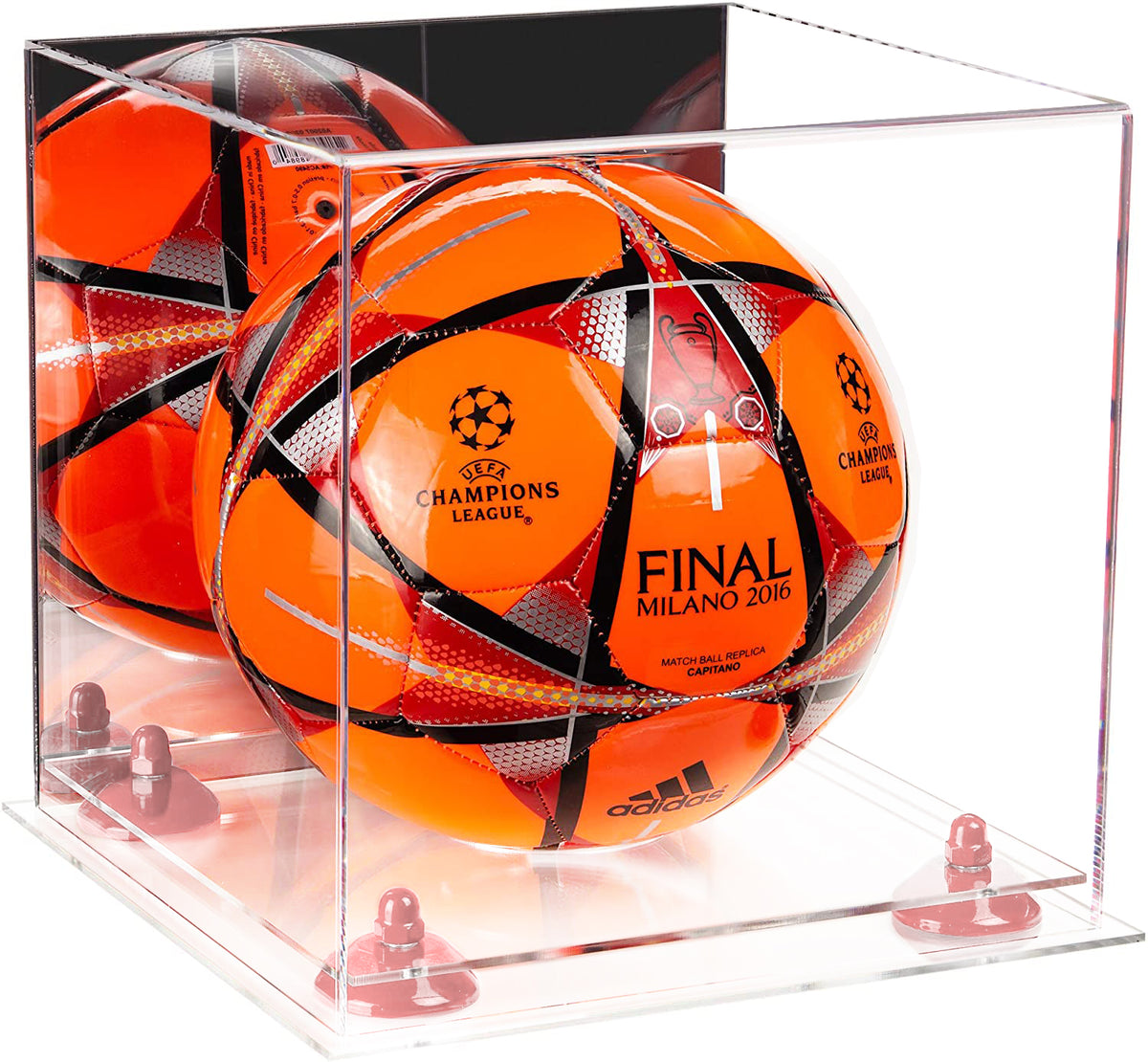 Acrylic Rugby Ball cheapest Display Case with Mirror, Risers and Clear Base (A004-CB)