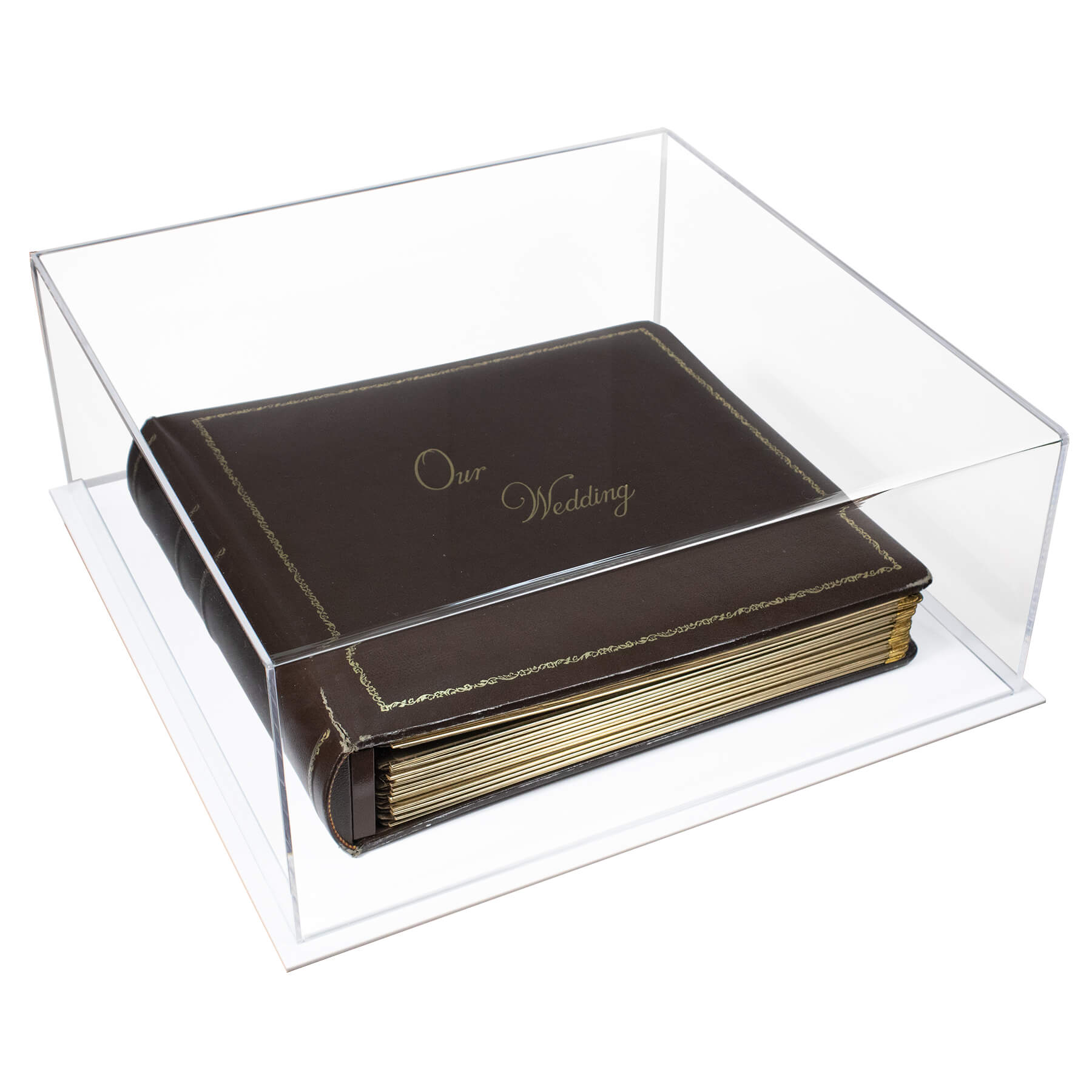 Acrylic Display Book Photo Album Case Large Rectangle Box 