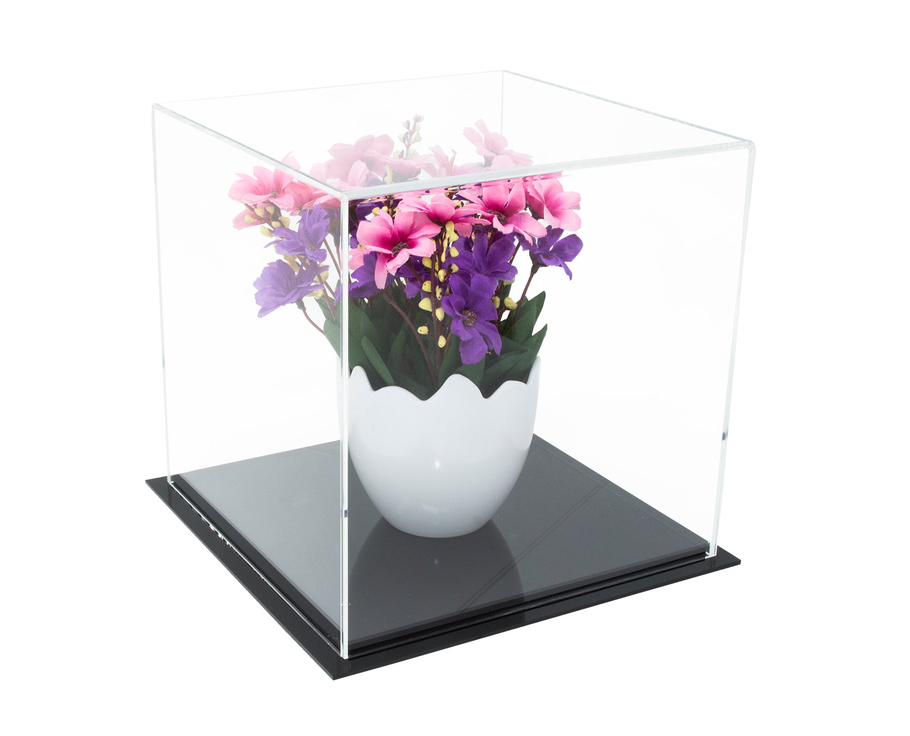 Versatile Acrylic Display Case - Medium Rectangle Box with Mirror, deals Risers and Turf Base 15