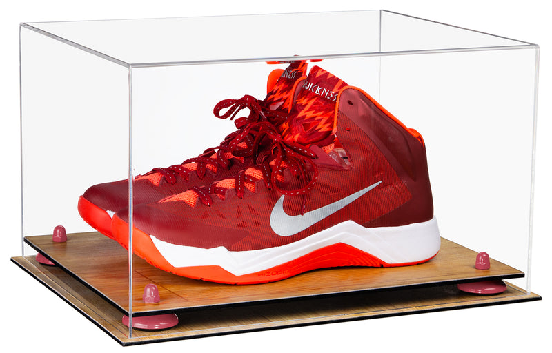 Large Display Case for Small Basketball High Top Shoes, Sneaker(s), Lacrosse, Soccer, & Football Cleats with Clear Case No Wall Mount