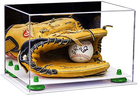 Acrylic Baseball Glove Display Case - Mirror No Wall Mounts  ((A018/V40))