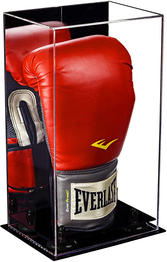 Full Size Boxing Glove Vertical Display Case with Mirror Back (A092/V18)